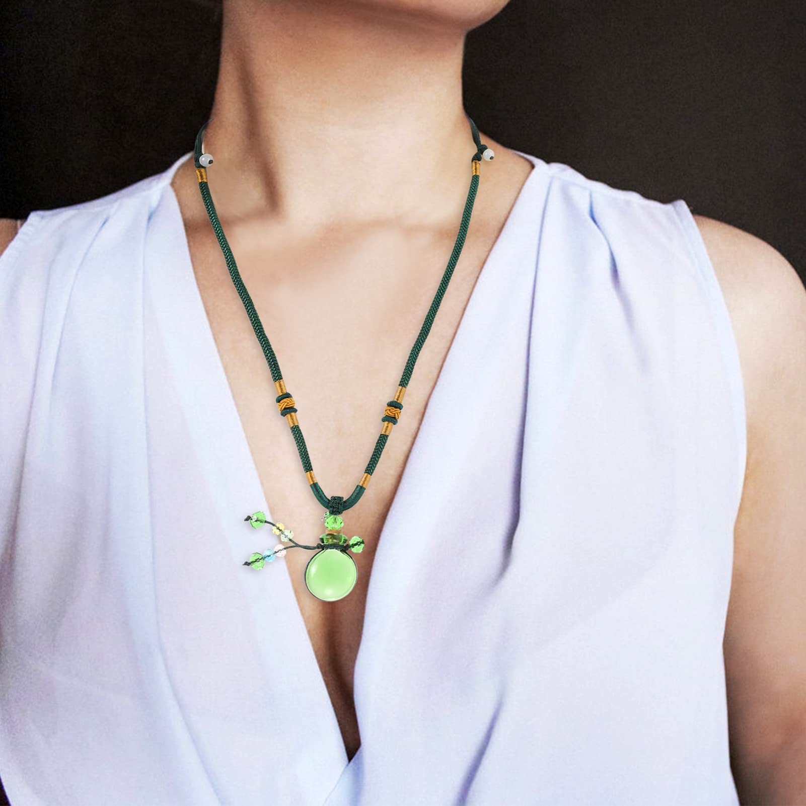 GALPADA 4pezzi Collana Con Ciondolo Per Oli Essenziali Elegante Pendant Per Accessorio Chic e Delicato Per Ogni Occasione