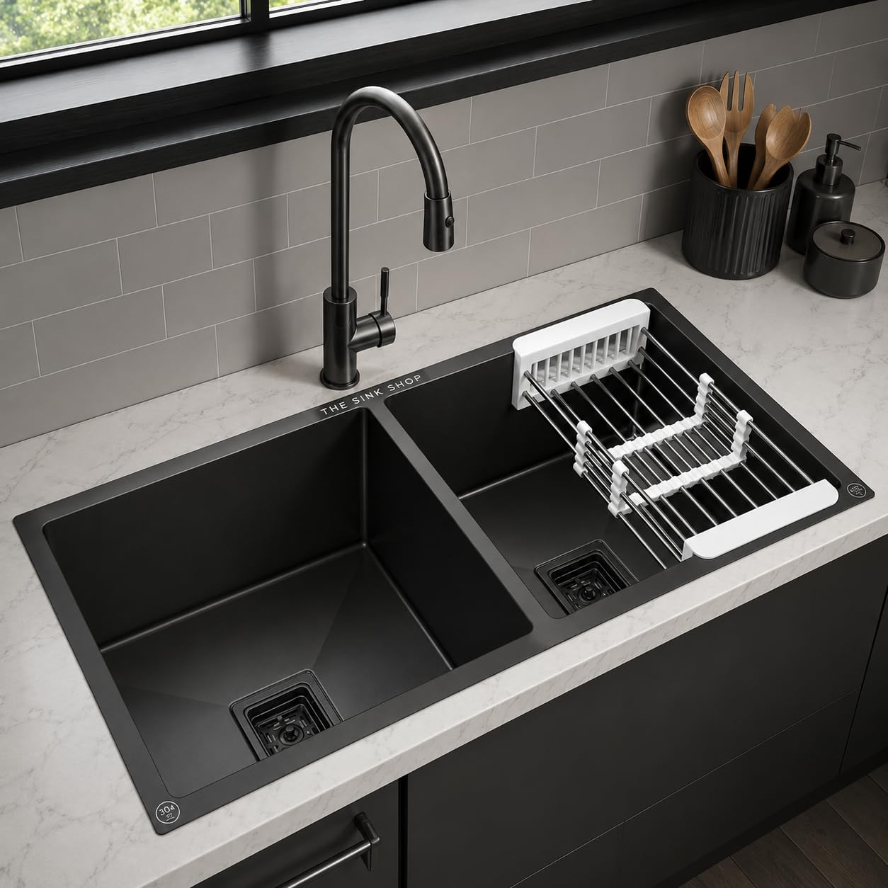 Stainless Steel Double Bowl Kitchen Sink - THE SINK SHOP -27
