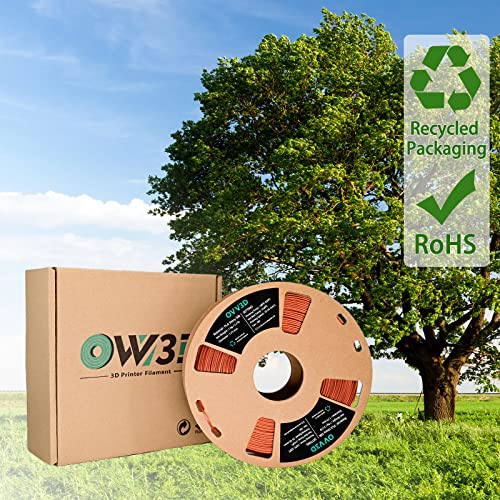 Image of OVV3D PLA Filament 1.75, 3D Printer Filament, Copper Red Filament PLA, 3D Printing Material PLA Filament 1.75 mm ±0.02 mm, PLA Copper Red 1 kg /2.2 lbs