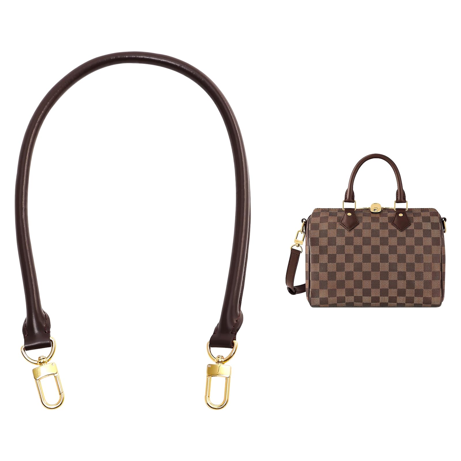 jiesinlov Vachetta Leder-Schultergurt, Ersatzriemen für Speedy 25/30 Handtaschen(Kaffee)