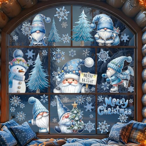 Fensterbilder Weihnachten Selbstklebend 116PCS,Fensterdeko Weihnachten...