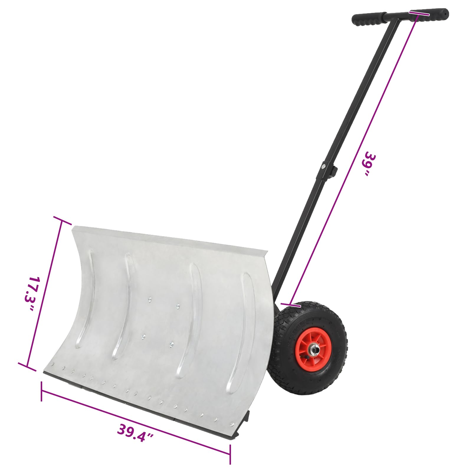 vidaXL Chasse-Neige Manuel avec Roues Pelle Entrée de Garage Trottoir Sentier