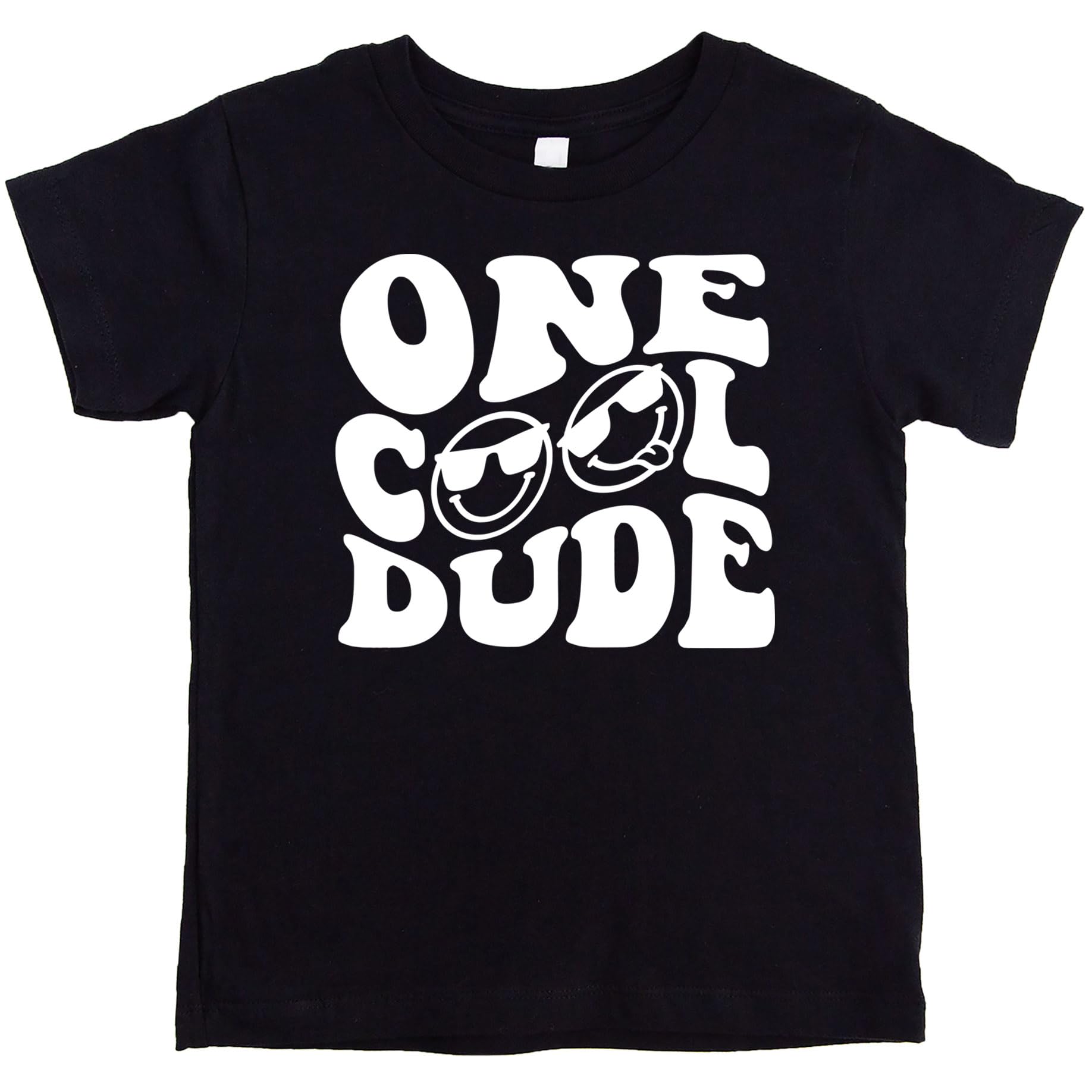 One Cool Dude Retro Boys First Birthday Shirt & Bodysuit for Boys Black Shirt 18 Months
