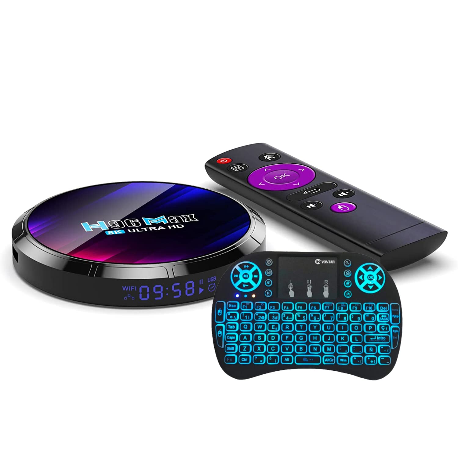 Smart Android 13.0 TV BOX 4GB RAM 64GB ROM Rk3258quad-Core Cortex-A53 CPU Support 2.4G/5G Wifi BT 4.0 USB 3.0 10/100M Ethernet 3D 8K/4K HD Media Box,2gb+16gb