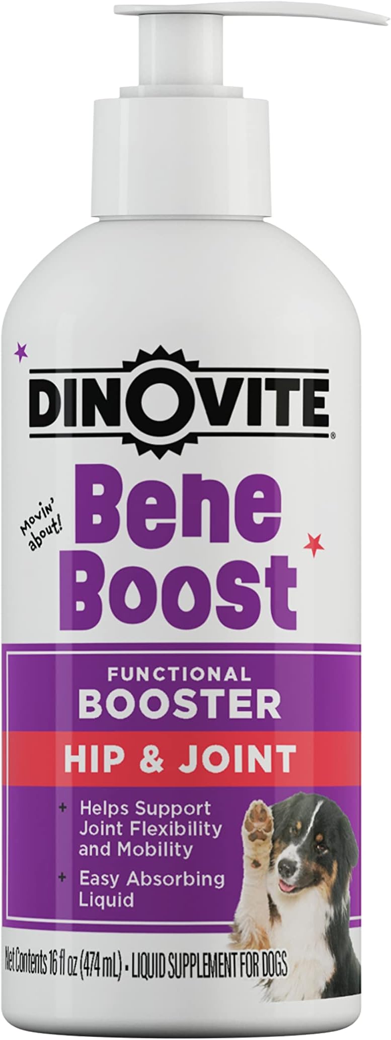 Dinovite BeneBoost Hip & Joint Liquid Food Topper for Dogs