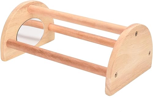 Perca de pollo para criadora con espejo, suministros de pollo S SANGLE SOPFFY Baby Chicken Toys Chick Jungle Gym Roosting Bar Coop y criador de