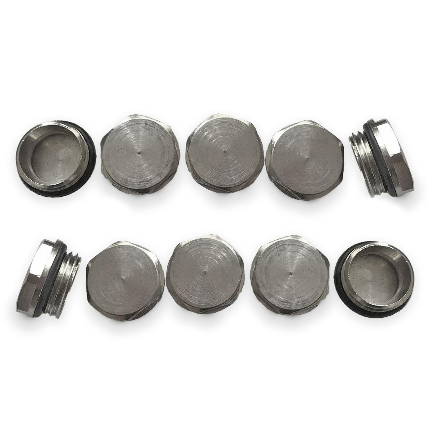 Myhomeware Mulitcoloured Radiator Accessories,Towel Rail Radiators Universal Brackets Chrome,White,Black, Radiator Valves (10 Pcs Blanking Plugs 15Mm (1/2Inc))