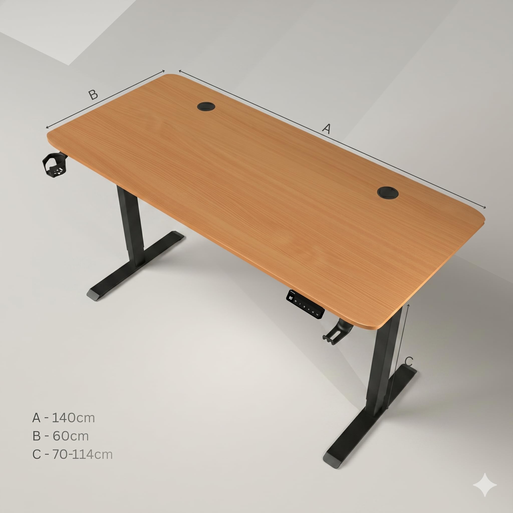 Neurac Velocity Electric Height Adjustable Desk with one Piece Top