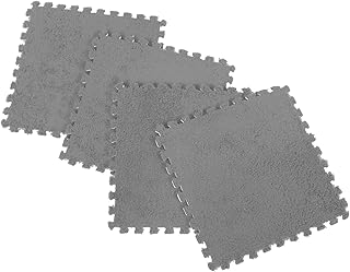 Totority 4 Peças Tapete De Quebra-Cabeça De Espuma De Pelúcia Tapete De Chão Quebra-Cabeça De Pelúcia Tapete De Espuma Colchão Topper Tapete Interno Para Brincar De Bebê Tapete De