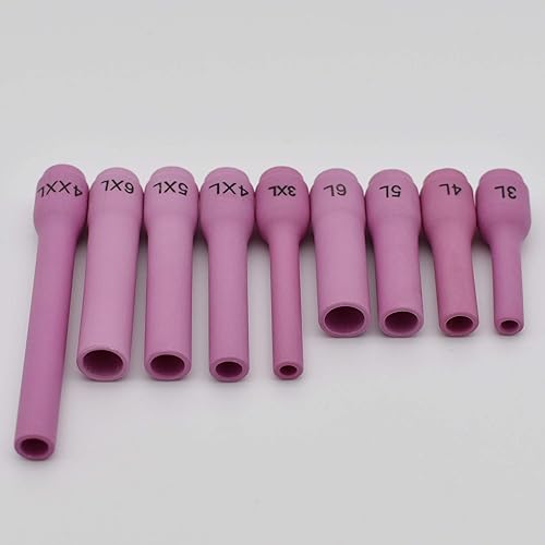 Miniatura 6 de TIG soldadura antorcha larga alúmina cerámica taza boquillas kits 796F70  796F79 para la antorcha de soldadura TIG 9, 20 y 25 serie, 9pcs