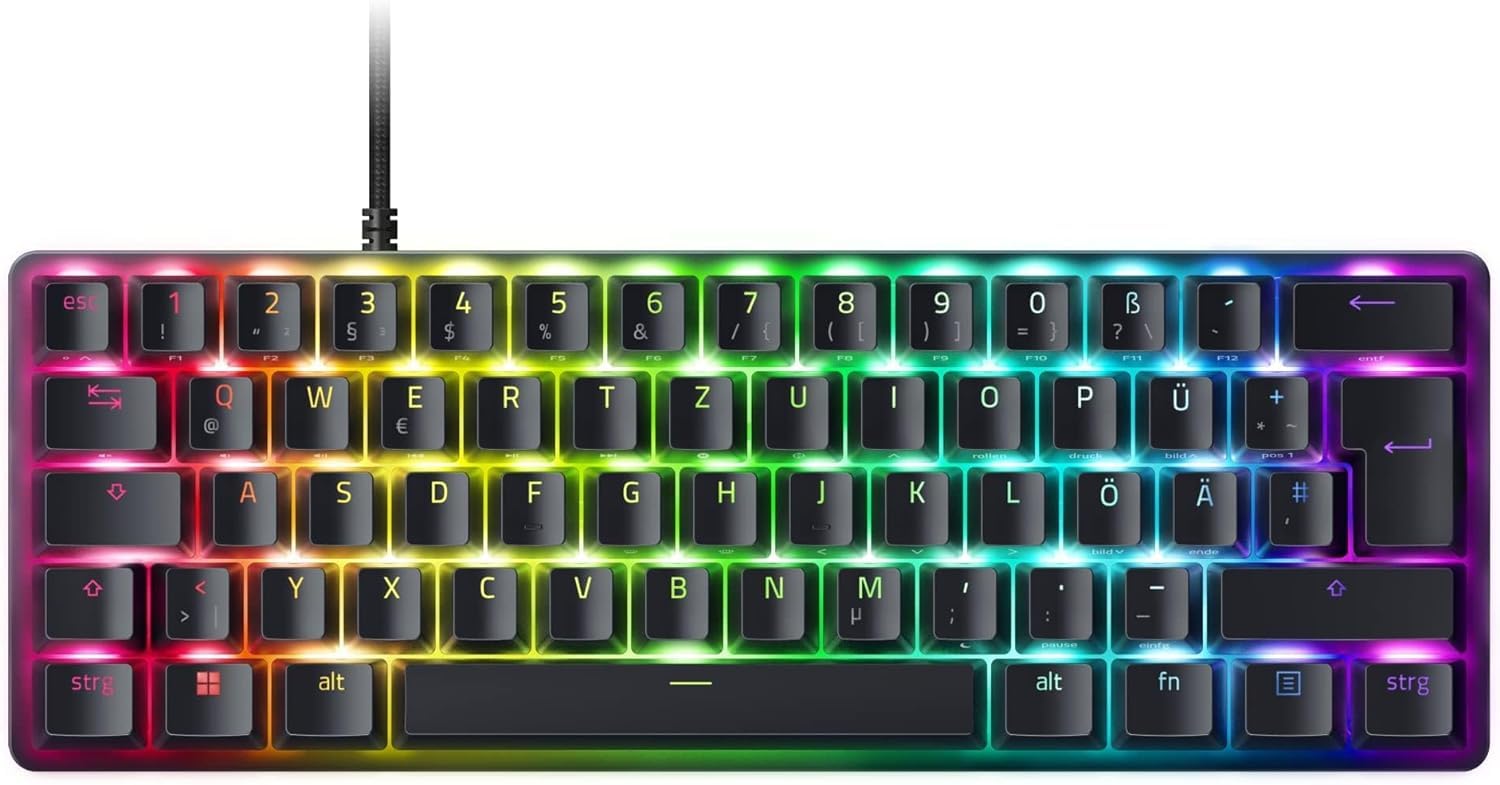 Razer Huntsman Mini - Kompakte 60% Gaming Tastatur QWERTZ DE 
