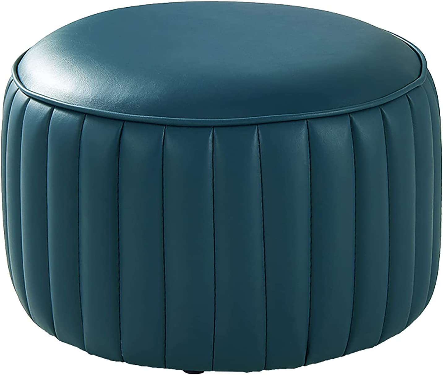 Repose-pieds confortable en cuir bleu dans le salon ou la chambre