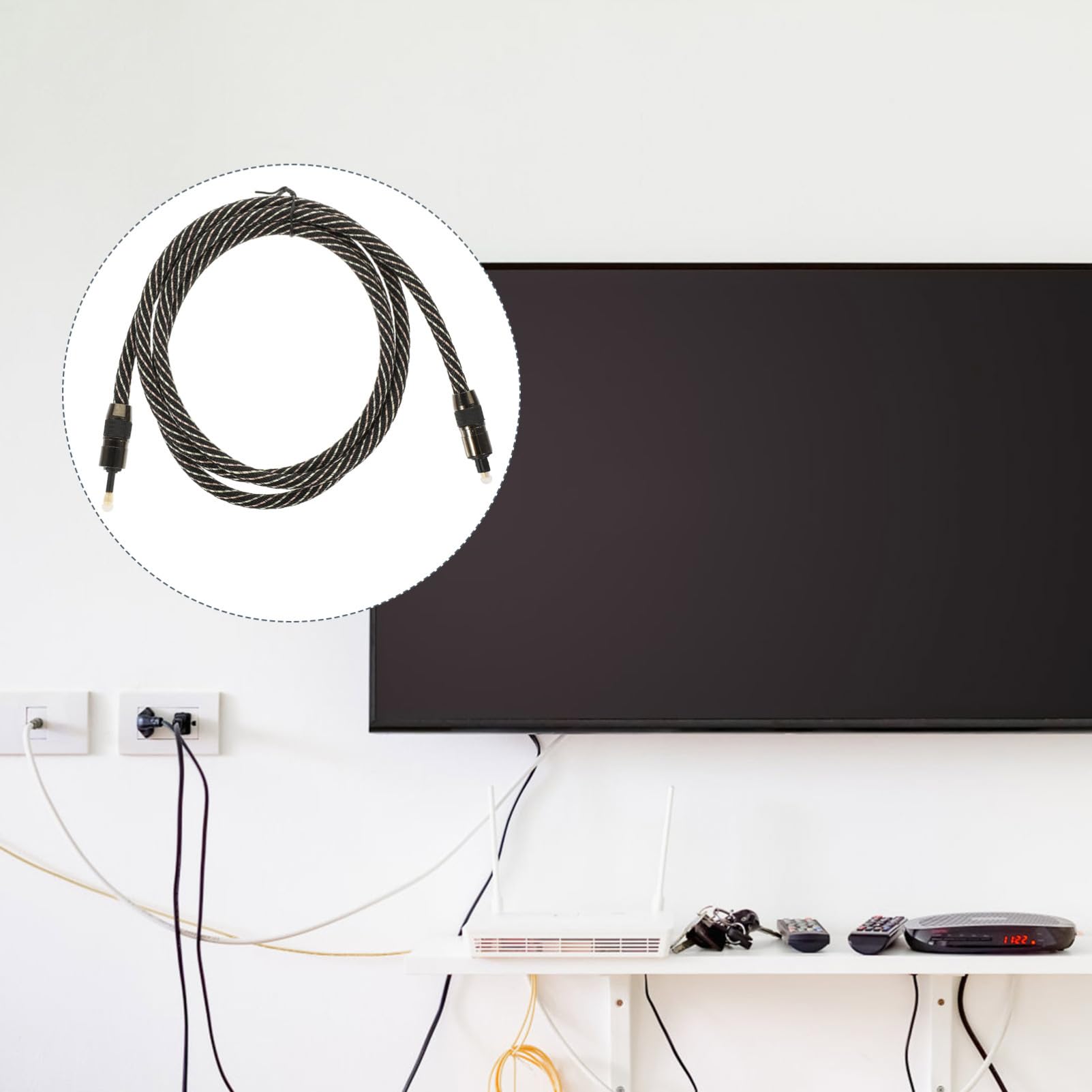 OSALADI 3pièces Câble Audio Optique Pour Home Cinéma Transmission Stable Et Haute Définition Compatible Avec Consoles De Jeux Et Amplificateurs
