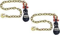 Mytee Products 2 Ton Snatch Block with G70 Chain & Shackle - 3" Sheave for Tow Trucks, Rollback Wreckers (2 Pack)