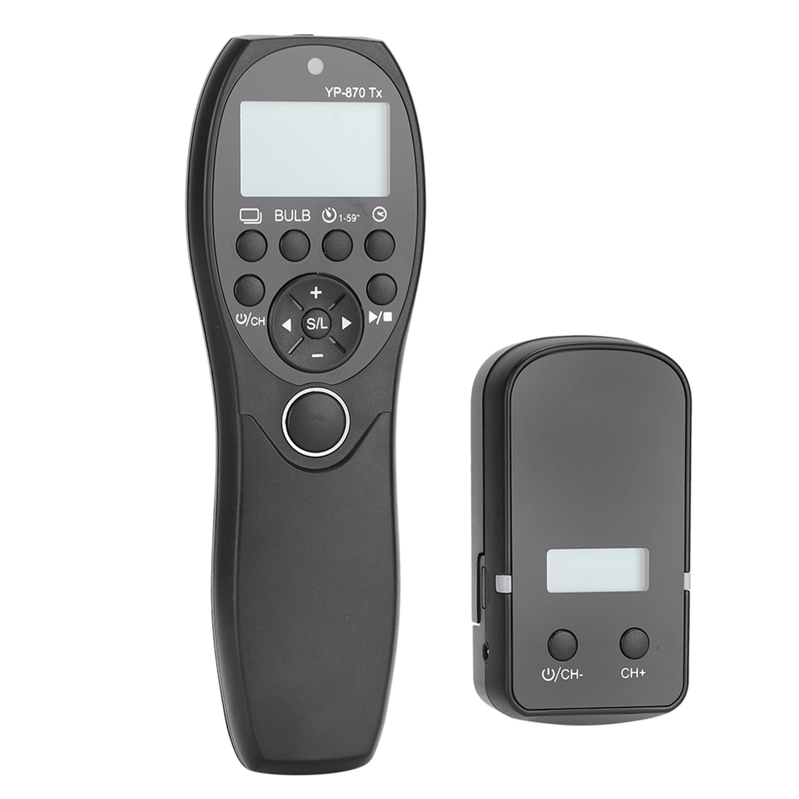 YouPro YP‑870TX Telecomando per Otturatore Wireless con Display LCD per Acquisizione Fotografica, Scatto Remoto e Funzione di Temporizzazione per Tutte le Fotocamere DSLR, Portata 100 M,