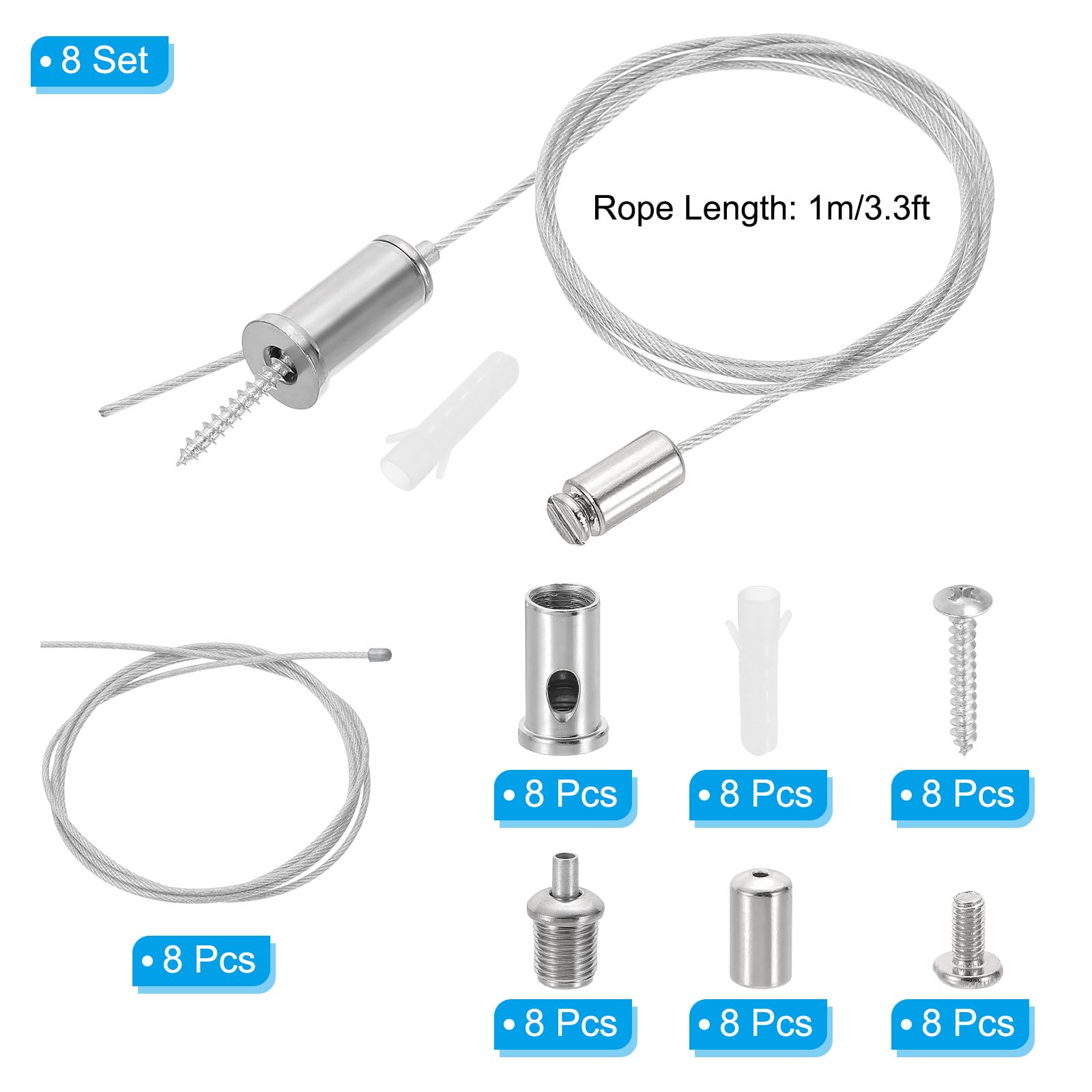 PATIKIL Ceiling Hanging Wire Cable Kit - Image 2