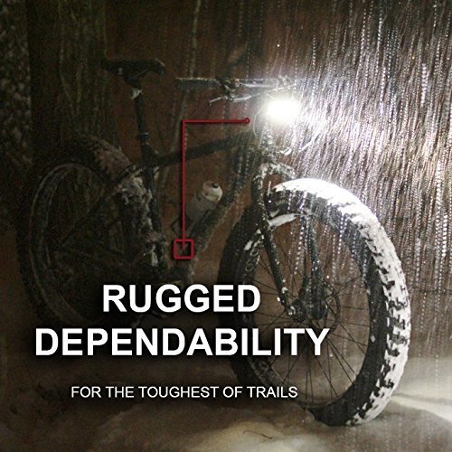 Bright Eyes Newly Upgraded and Fully Waterproof 1200 Lumen Rechargeable Mountain, Road Bike Headlight, 6400mAh Battery (Now 5+ Hours on Bright Beam). Free Diffuser Lens/TAILLIGHT (Silver-Gray)