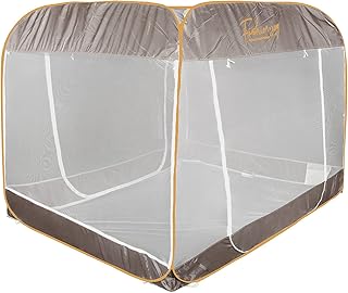 3 Aperture Zanzariera Pop-Up Spaziosa Portatile Pieghevole per Letti, Autoportante con Fondo in Rete, 70 x 86 Pollici per Bambino Adulto Campeggio, Viaggio (Grigio)