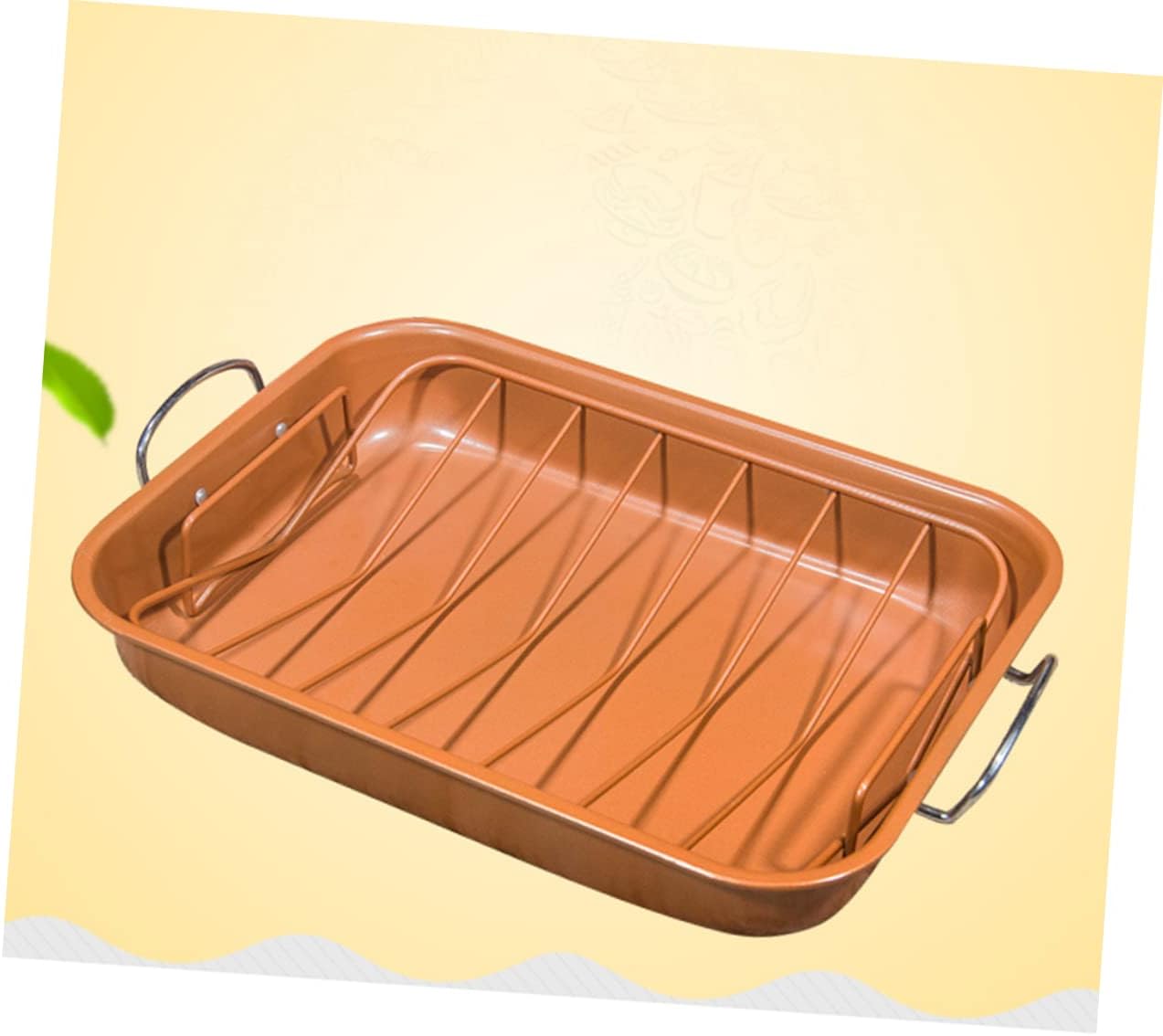 Rectangular Nonstick Baking Pan Rack for Baking Cakes and Grilled Chicken for Oven Use