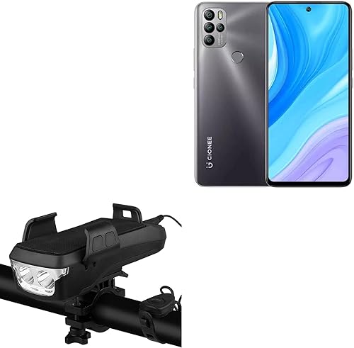 BoxWave Soporte y soporte compatible con Gionee M15 - Soporte solar para bicicleta Rejuva (4000 mAh), soporte de bicicleta con banco de energía