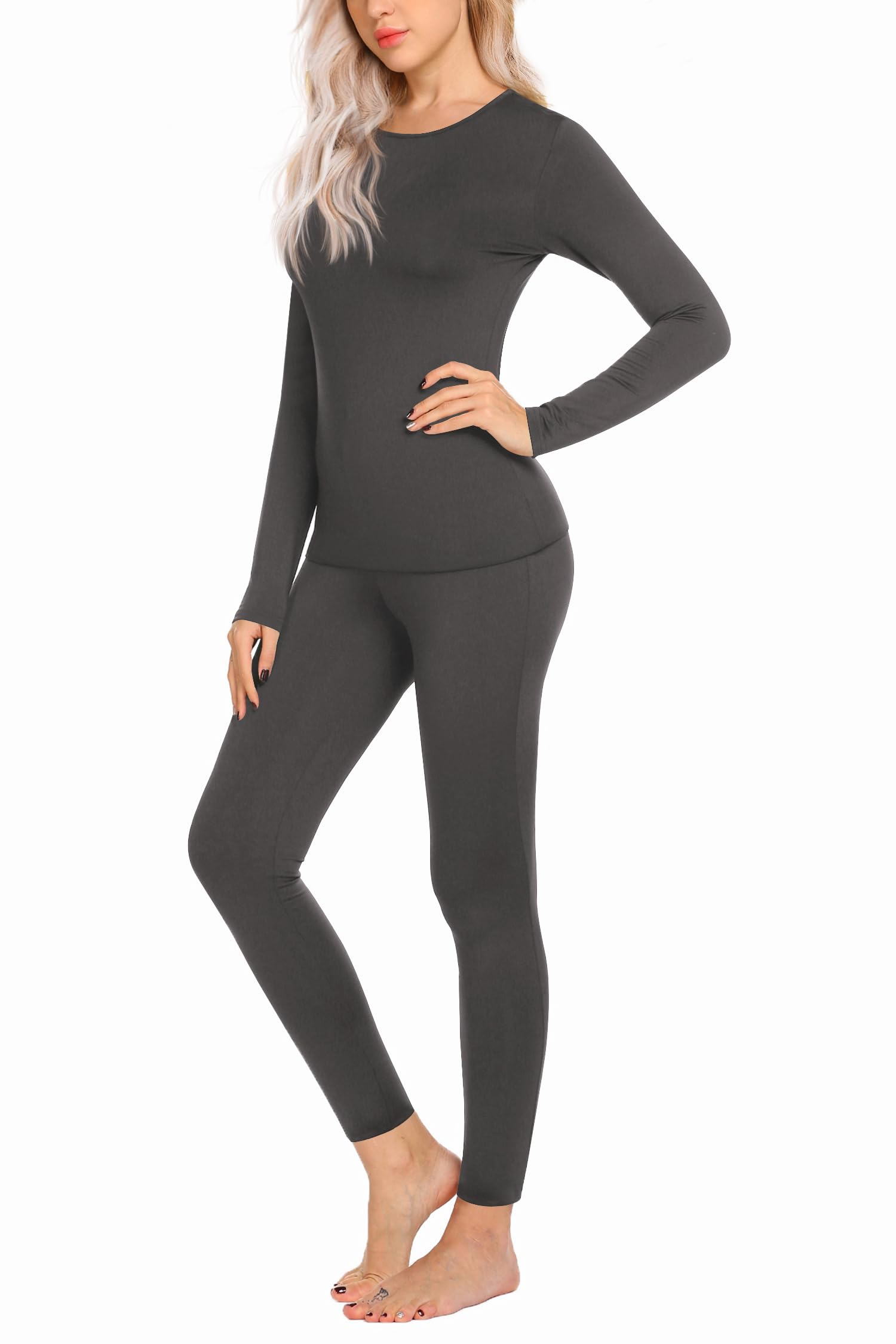 Ekouaer Thermal Underwear for Women Long Johns Sets Lightweight Base Layer