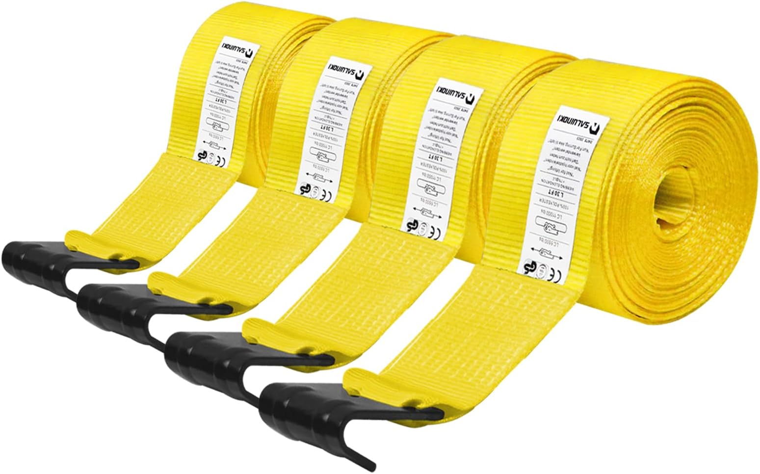 SALUINOKI 12Pack 4 inch Straps Flatbed 4x30 Truck Strap for