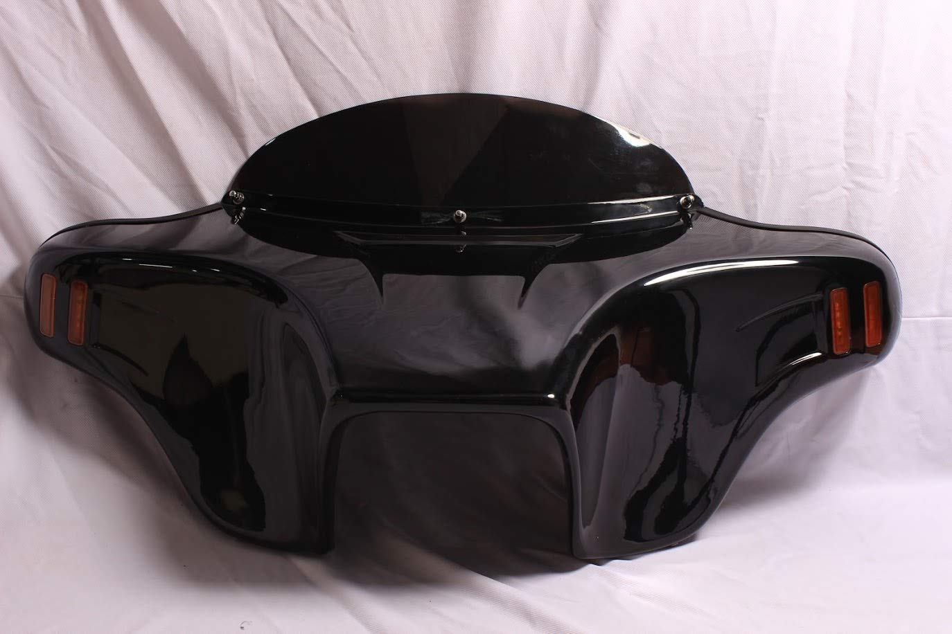 FA-1 R+ Bat F14 +Meca Mau+Cover Nho+Bolts Cover nho Painted Batwing Fairing Windshield For Yamaha V Star Vstar 650/ 1100 Classic ABS Plastic with Red Led Lights 4x5"speaker holes