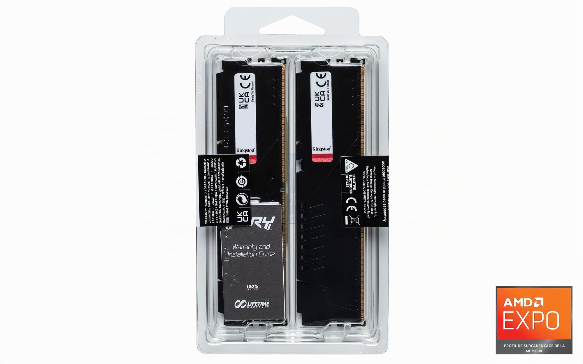 Kingston FURY Beast DDR5 32GB (2x16GB) 6000MT/s DDR5 CL36 DIMM Mémoire pour PC de Gamer Kit de 2 - KF560C36BBEK2-32