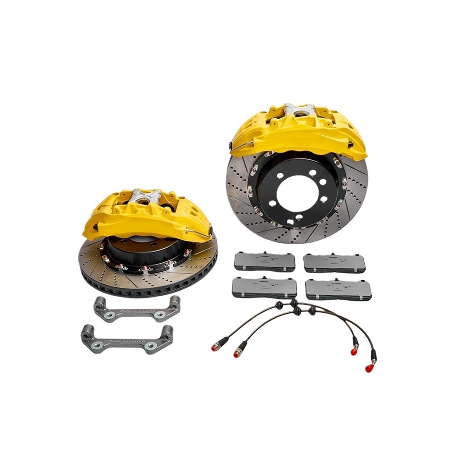 DOQUAMNEX Brake Caliper Brake Caliper kit Includes Brake Caliper, Brake disc and Brake pad Fit for Genesis-G70 Front Brake Kit 19 20 21inch Car Calipers(Front Brake Kit)