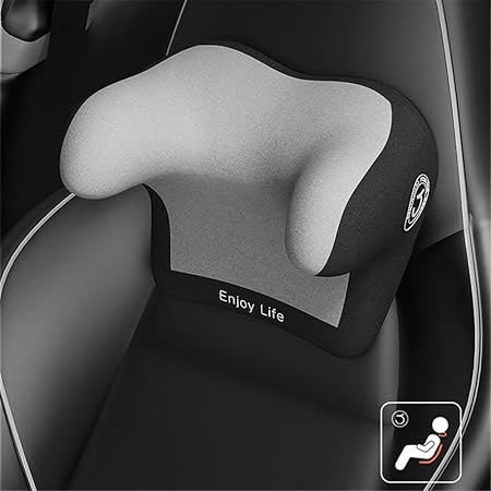Amazon Tokosio 車用首枕 車のヘッドレスト 車のシートクッション ネックパッド 車 ヘッドレスト 車用ネックピロー 車のネック枕 人間工学 通気性 頚椎サポート 車中泊 ドライブ 旅行 オフィス チェア用 U字型 ブラックグレー 車用ティッシュカバー ボックス 車