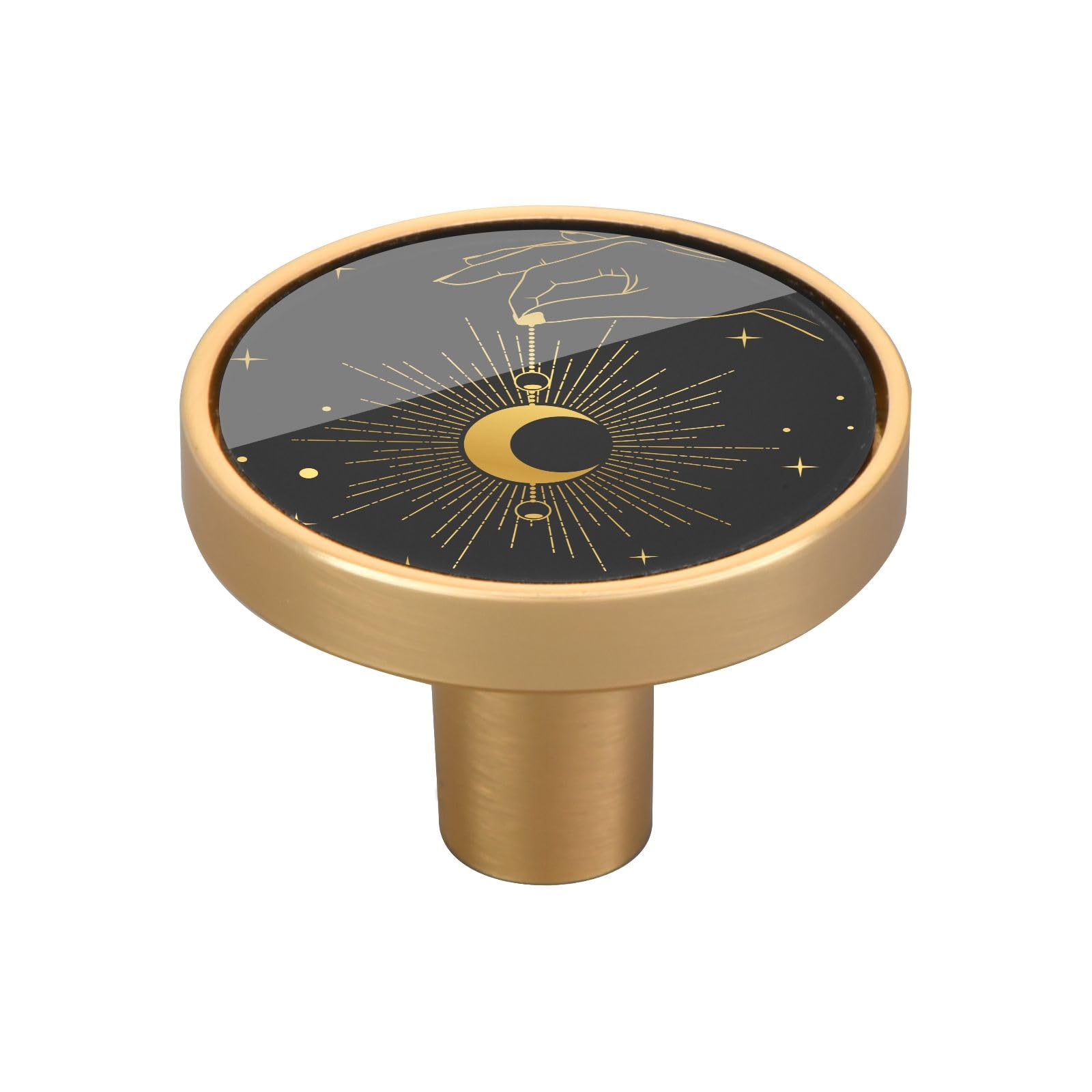 Crescent 4 Pack Dresser Door Knobs, Bathroom Drawer Knobs, Decorative Door Knobs