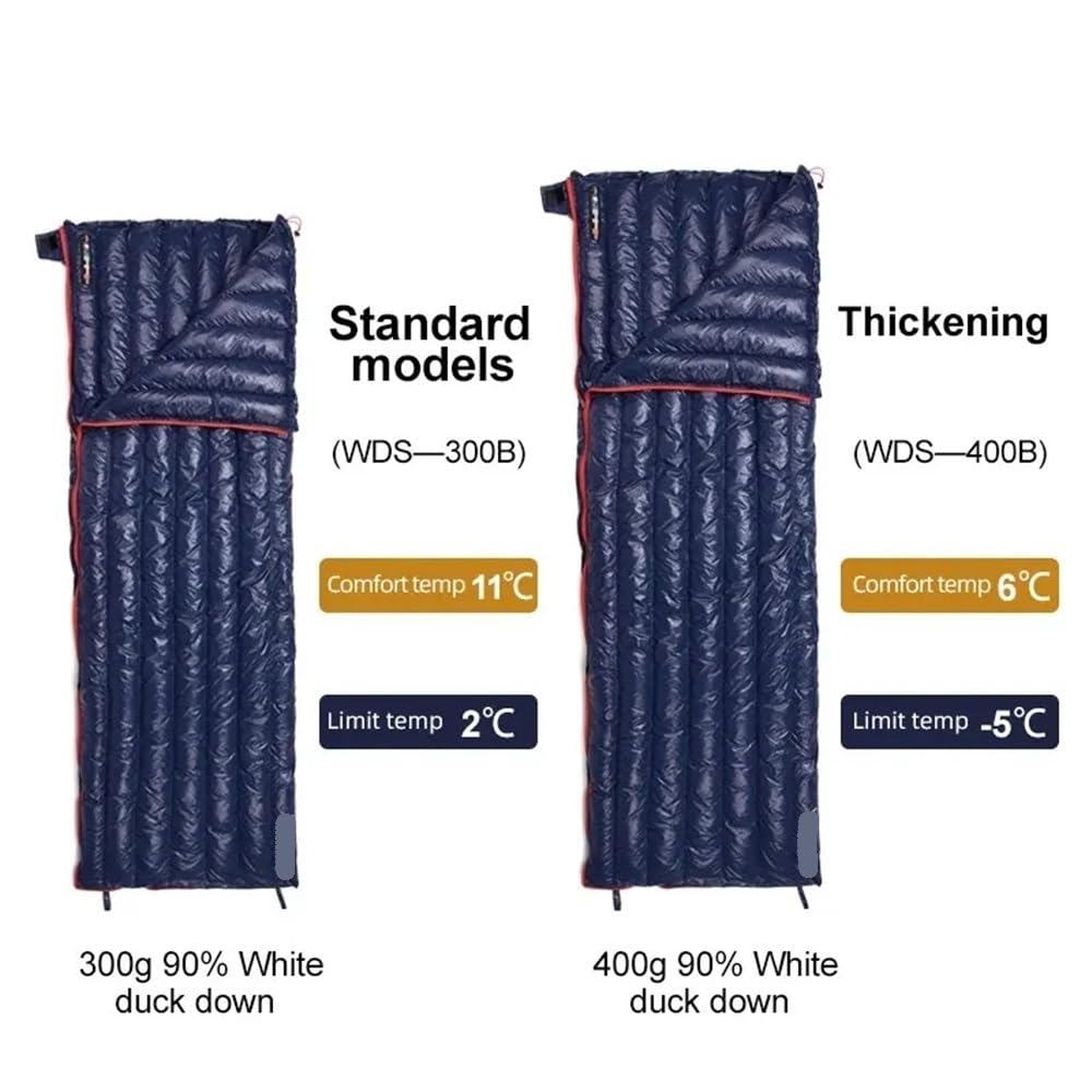 Saco de Dormir Ultraligero for Acampar, Impermeable, de Plumas, portátil, de compresión, for Viajes y artículos Diversos