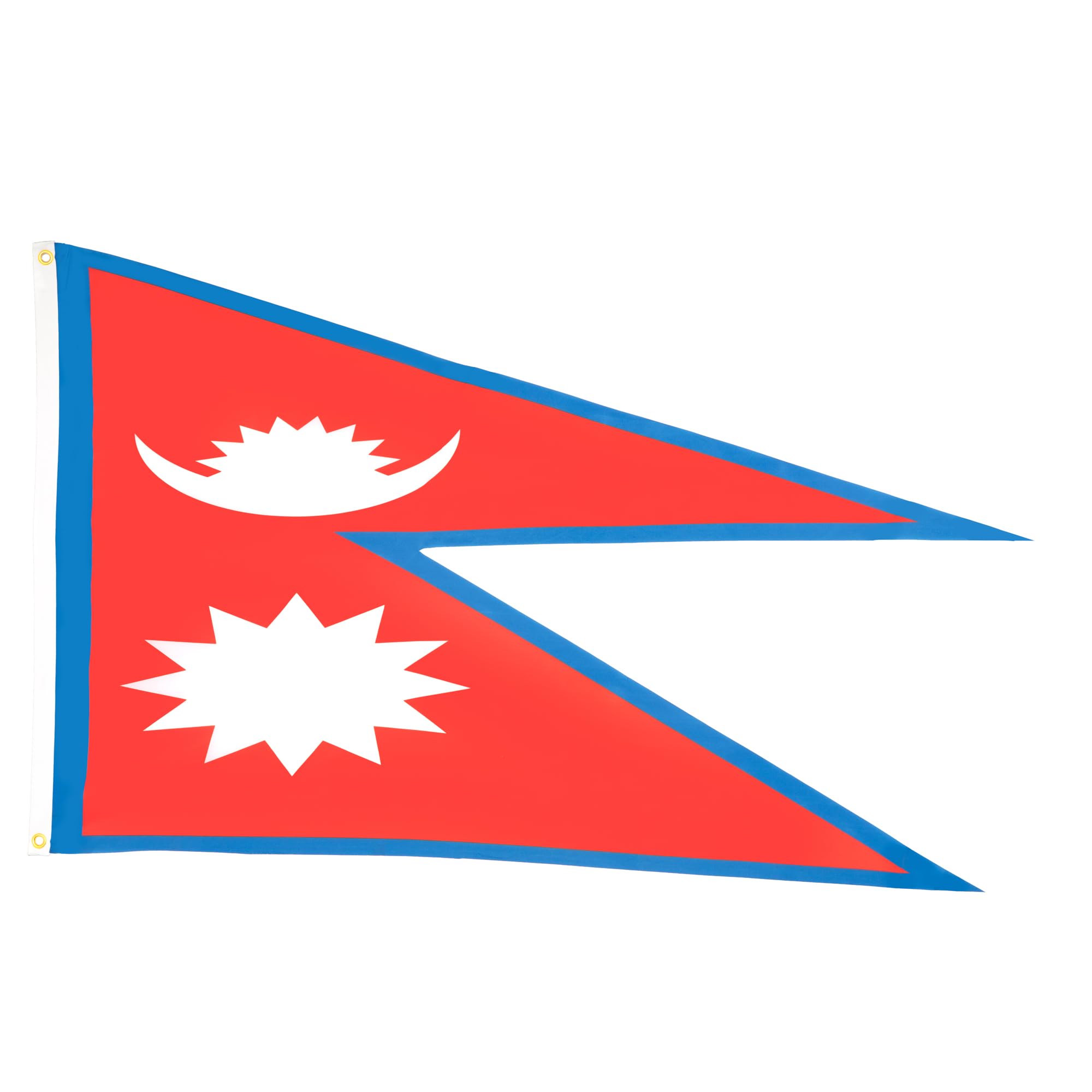 AZ FLAG - Nepal Flag - 3x5 Ft - 100D Polyester Nepalese Banner with Two Metal Grommets - Fade Resistant - Vivid Colors - 3' x 5' Feet - 150x90 Cm