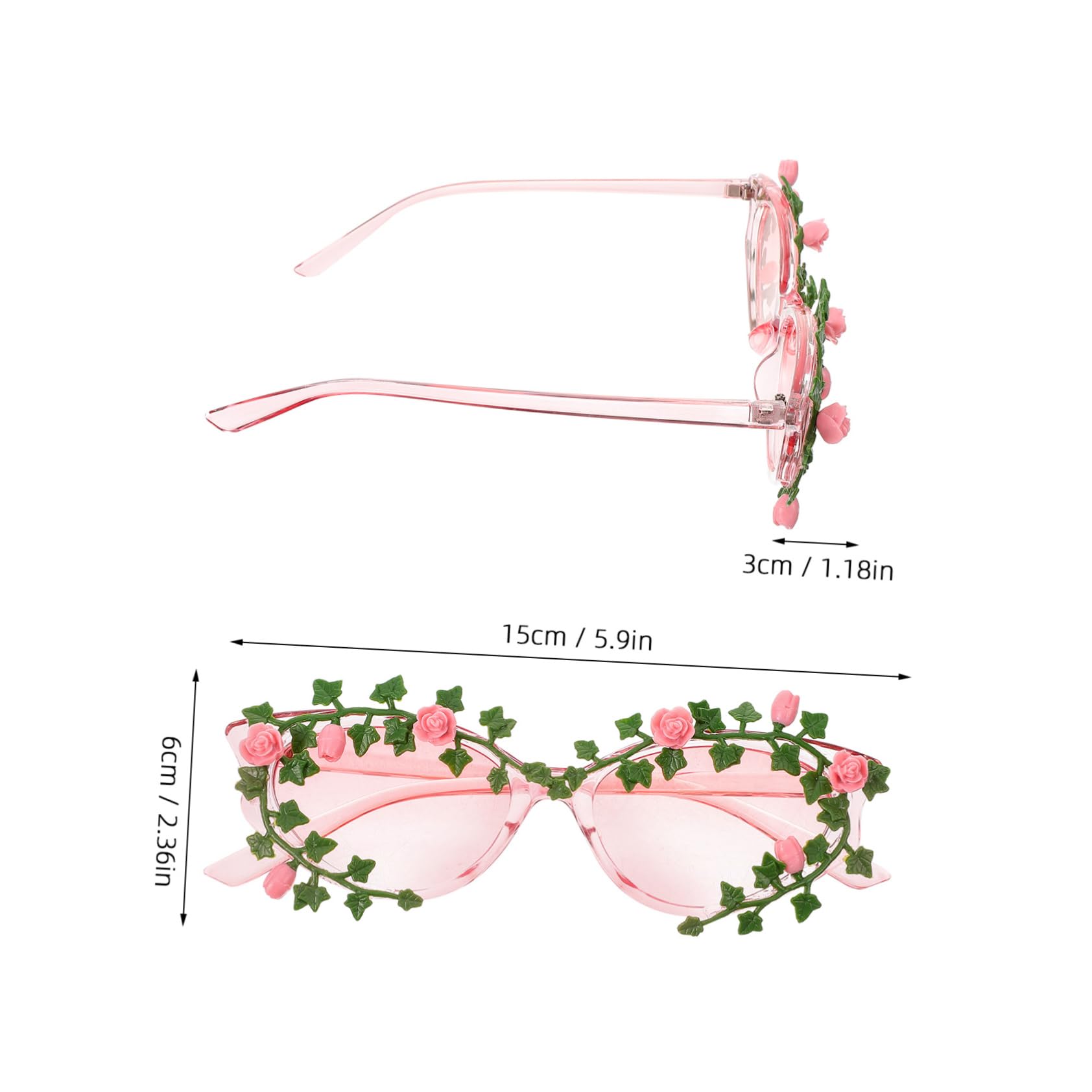 TOVINANNA Fashionable Flower Sunglasses Trendy Mens Glasses Fashion Dark Sunglasses for Party
