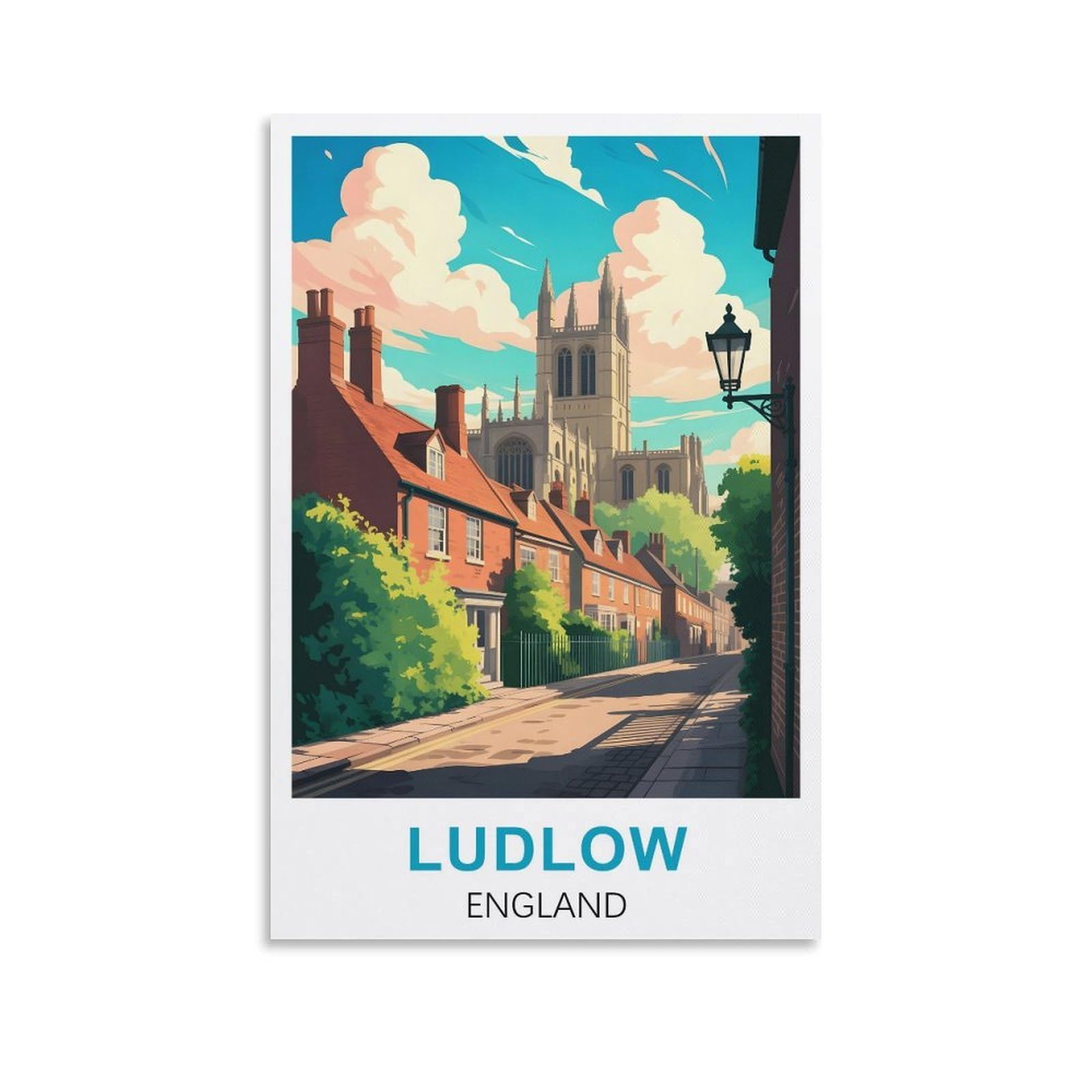 EZMLFA Diamond Painting Kits for Adults,Ludlow England DIY Diamond Painting Art Kit for Beginners Home Wall Decor Arts and Craft Kits for Adults Kids 30x40cm