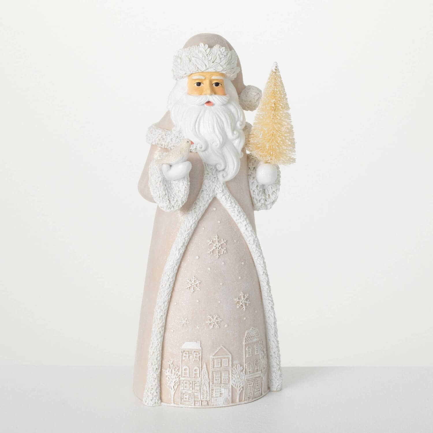 Village Adorned Robed Santa Figurine
