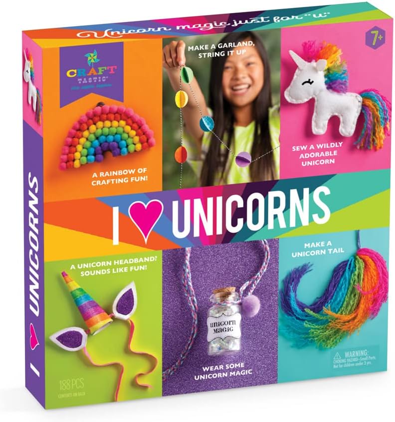 Craft-tastic I Love Unicorns – Award-Winning Craft Kit for Kids – Everything Included for 6 Fun DIY Magic Art & Crafts Projects