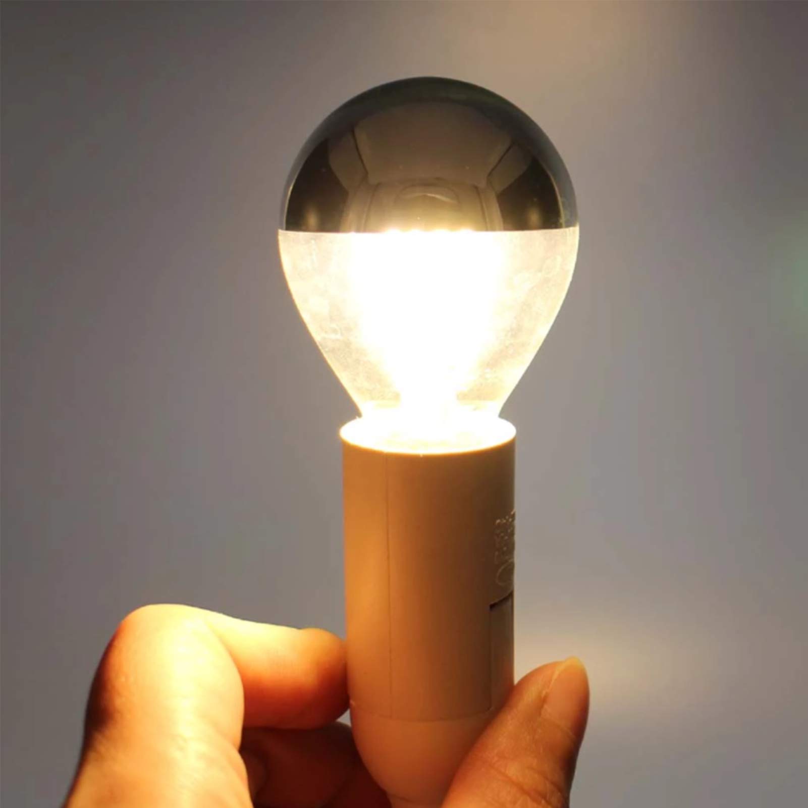 Lampe semi-chrome 4 W G45 à intensité variable, blanc chaud 00 K équivalent 40 W, ampoule rétro à filament LED 400 lm, avec miroir argenté, utilisée dans les restaurants d'intérieur, 4 paquets, arge