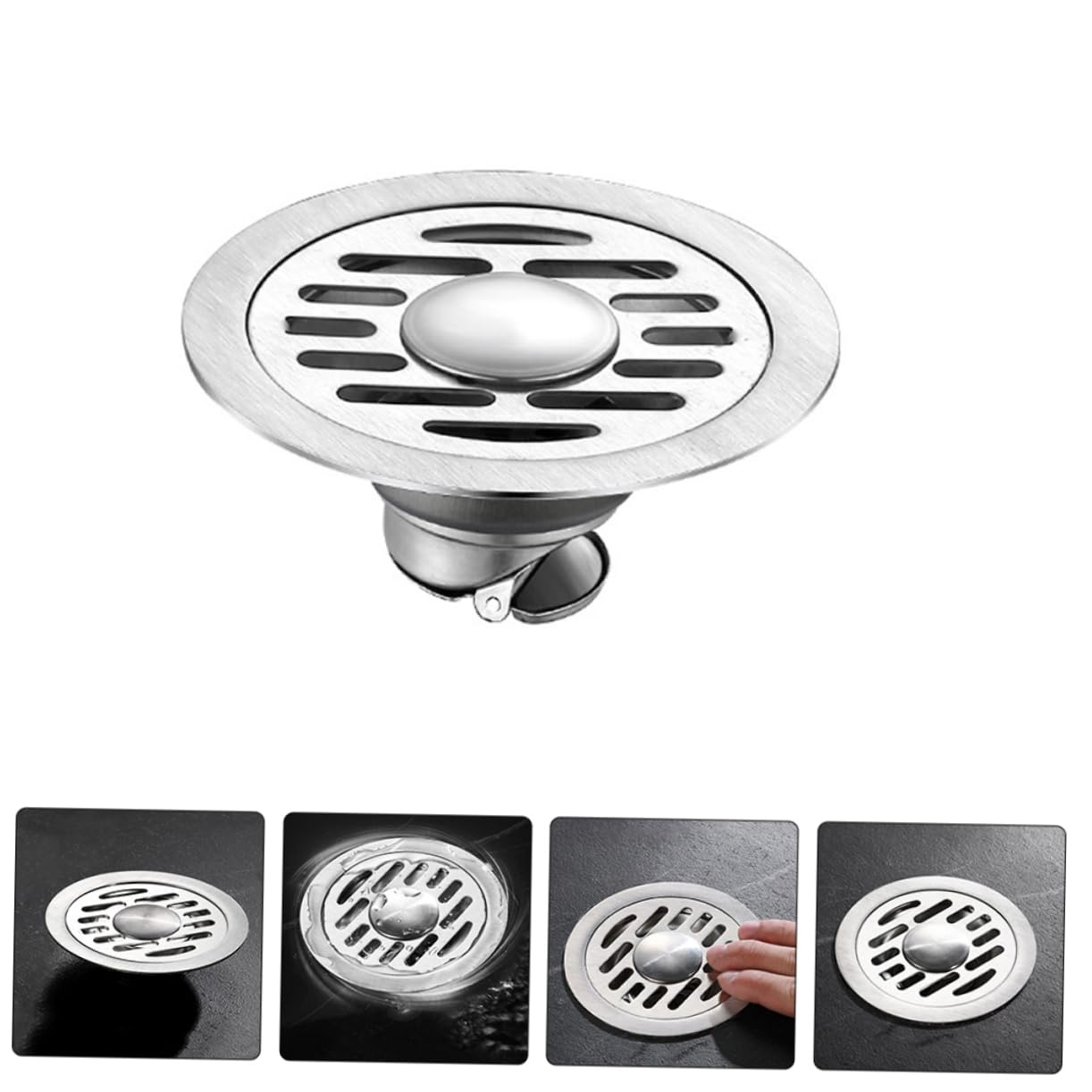 Angoily 4piezas Cubierta De Drenaje De Ducha Inoxidable Colador Antioxidante para Recogepelos Accesorio para Baño y De Instalar y Limpiar Drenaje y Antibloqueo