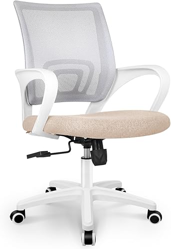 Miniatura 8 de NEO CHAIR Silla de escritorio para computadora de oficina, para juegos, cojín ergonómico de respaldo medio, soporte lumbar con ruedas, cómodo