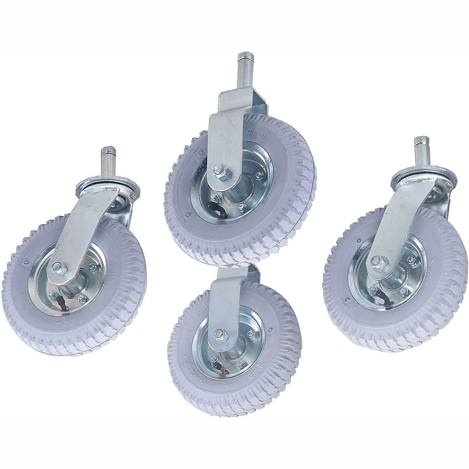 STEM CASTERS by Nexel – 20"L x 10"W x 10"H, 12-Gauge Steel, Gray, Model 188CP24