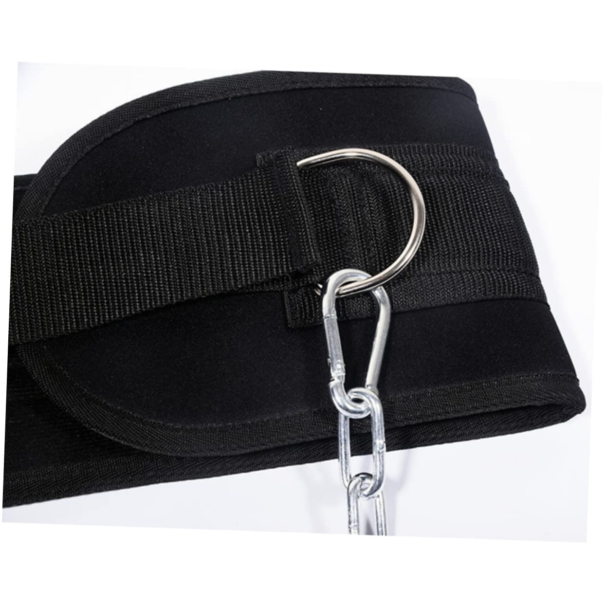 Mipcase Strength Training Pull-up Weight-bearing Iron Chain Belt Back Waist Protective for Men Women Adjustable Buckle