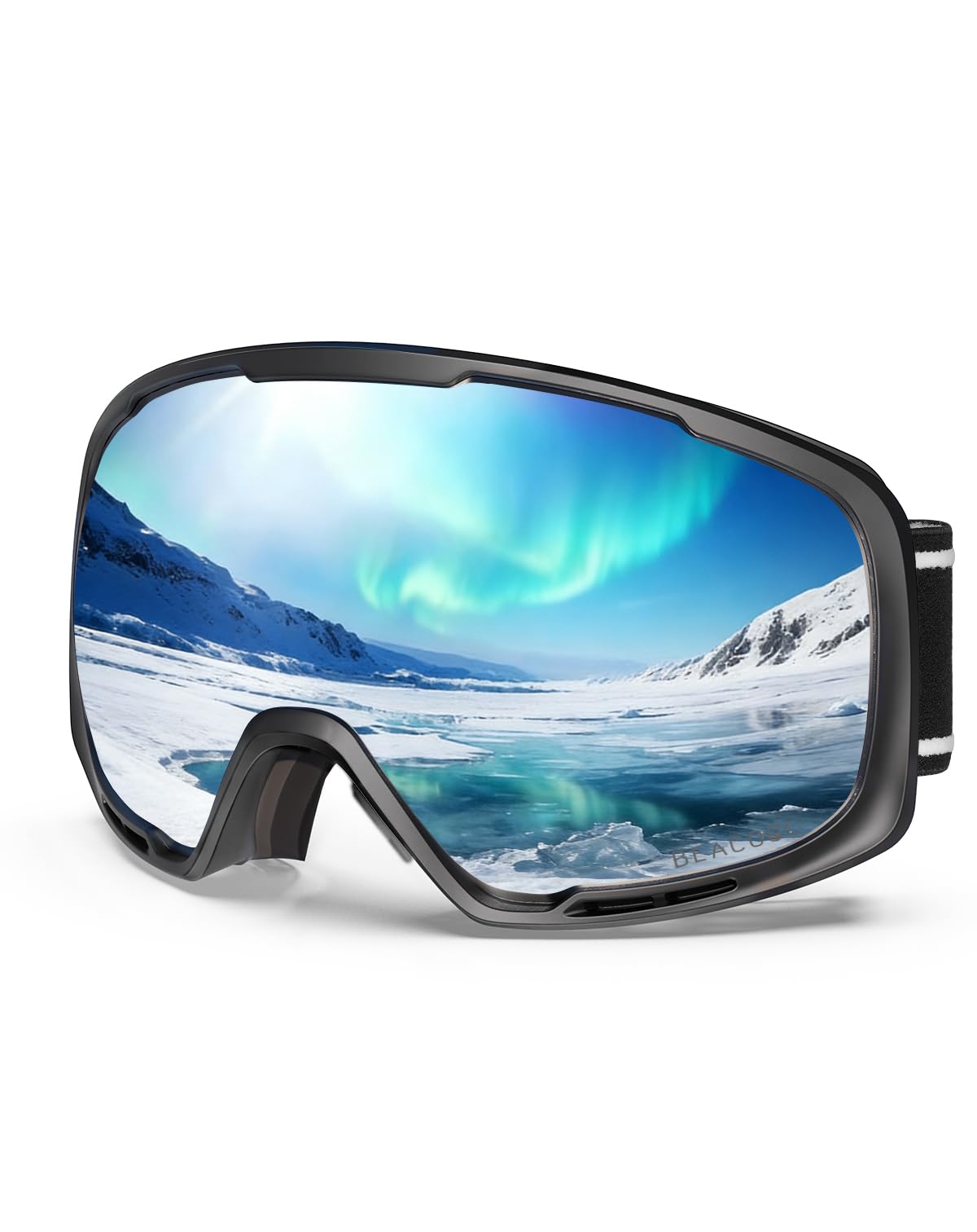 BEACOOL Ski Goggles for Men Women Youth Sphere Snow Snowboard Goggle OTG with 3X Anti-Fog UV Protection for skiing Snowmobile