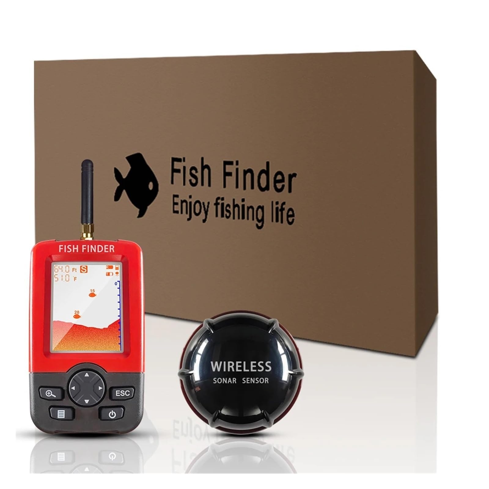 Ecoscandaglio, Rilevatore ecoscandaglio portatile wireless per da pesca