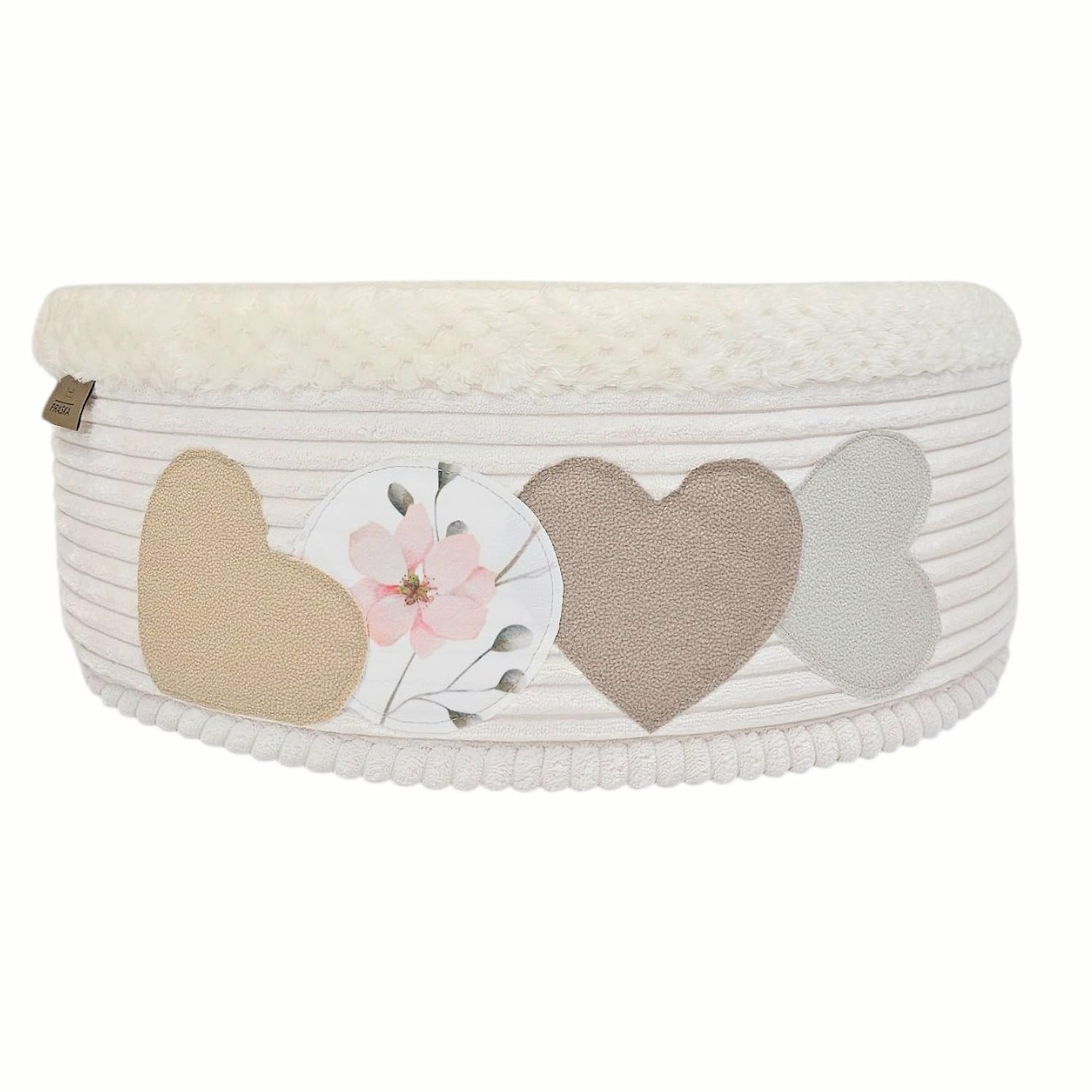 PRASKA Cuccia per gatti di alta qualità, 50 cm, cuccia semi-chiusa con pelliccia e cuscino reversibile, applicazioni cucite a mano, indeformabile e lavabile, qualità premium EU