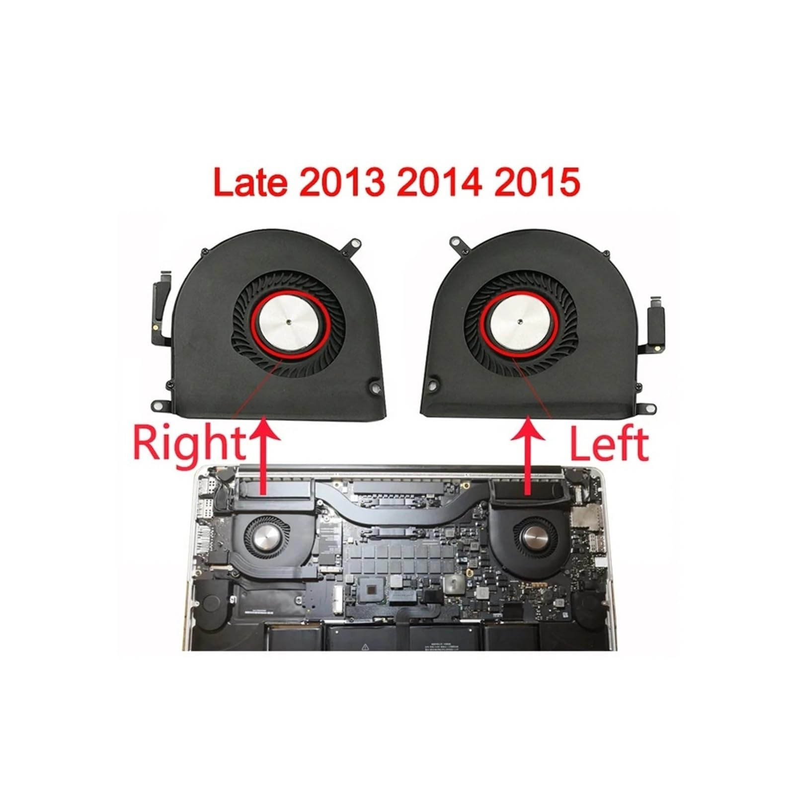 Ventilador De Refrigeración A1398, Compatible con Macbook, Pro Retina 15 "Enfriador Izquierdo Derecho 2013 2014 2015 Ventilador De Escape(L and R)