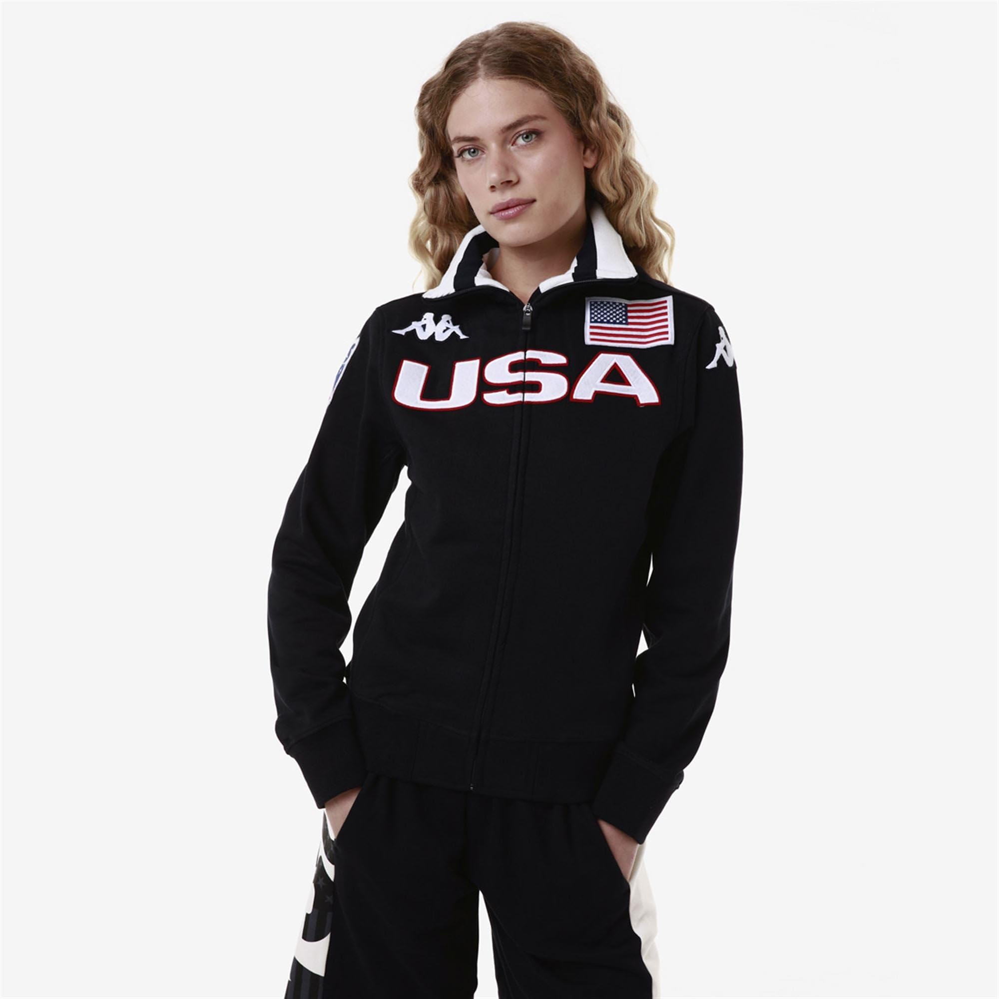 Kappa - Felpa, Uomo, Cotone, Sci, Modello: Eroi Jkt USA Us