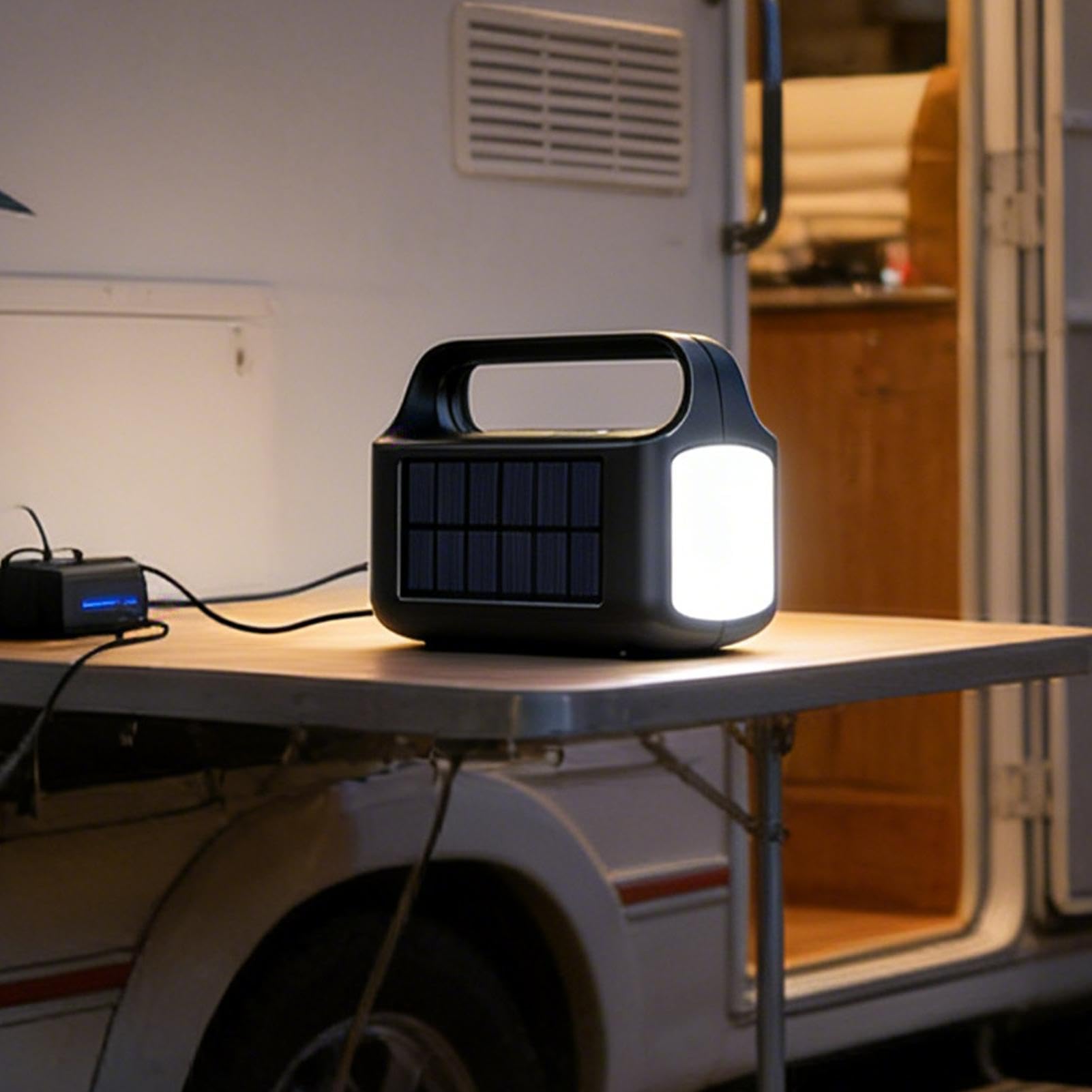 Generico Torcia Solare Ricaricabile, Luminosa e Impermeabile | Torcia LED con Caricabatterie per Cellulare per Viaggi Escursionismo Arrampicata Avventura Tempesta Uomo Donna