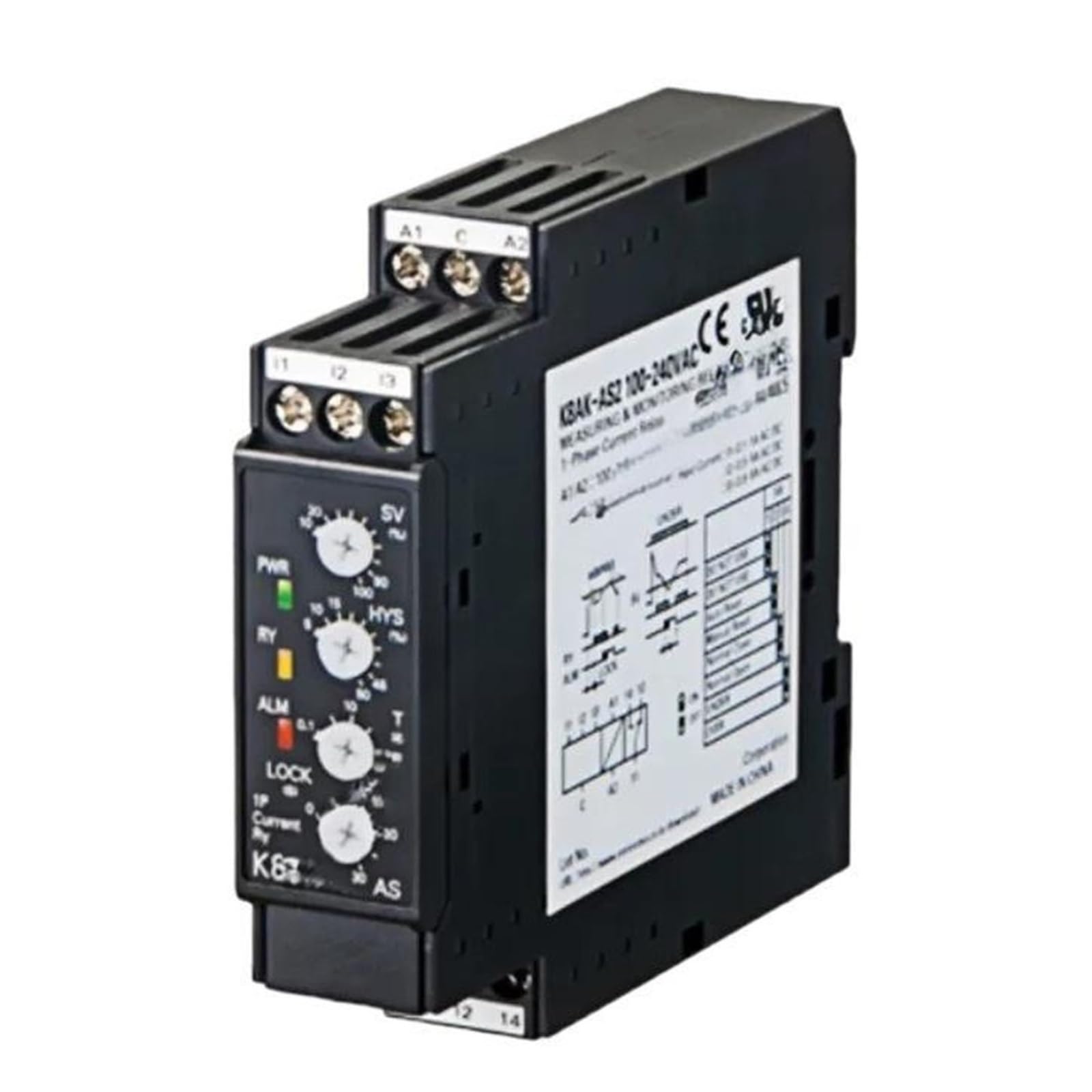 YMUGUEGH 1pcs K8AK-AS2 LS1 TH11S PA2 PM2 PW2 PH1 PM1 Relay(K8AK-AS2 24VDC)