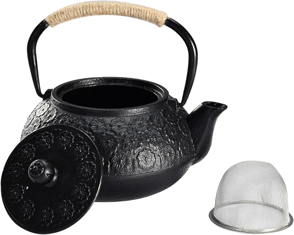 Amazon｜鉄瓶 南部鉄器 鉄びん IH対応 いやかん 1000ml 茶こし付き 鉄